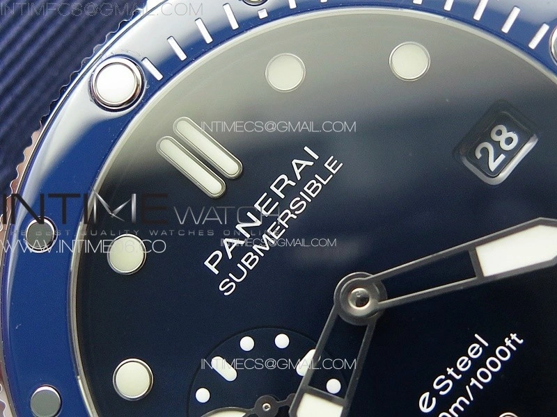 PAM1289 Y VSF 1:1 Best Edition Blue Dial on Blue Leather Strap P.900 Super Clone
